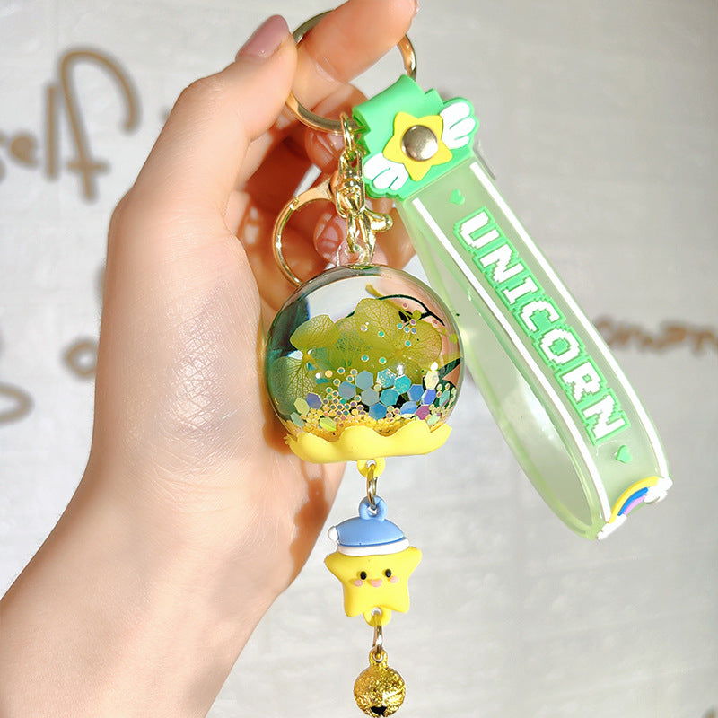 Wholesale Creative Oiled Butterfly Wind Chime Keychain